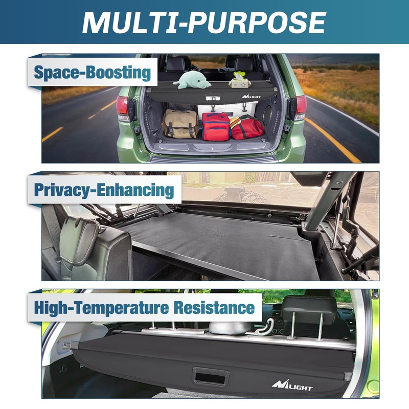 Nilight Trunk Cargo Cover for Honda HRV 2023 2024, Retractable