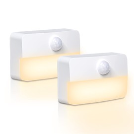 SAMALICAR LED Nachtlicht mit Bewegungsmelder,2 Stck Nachtlicht kinder Bewegungslicht Warmwei?,Indoor NachtLicht Treppenbeleuchtung,Auto EIN/AUS Sensor Licht fr Schlafzimmer, Bad,Flur,Orientierungslicht