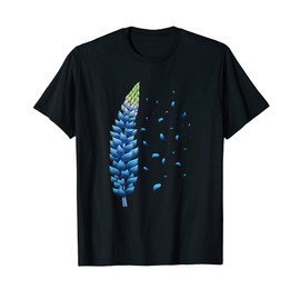 Beautiful Blue Floral Design - Blue Bonnet T-Shirt, black