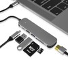 USB C Hub, USB C Adapter 6-in-1 with Gigabit RJ45