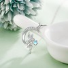 URONE Fairy Necklace 925 Sterling Silver Fairy Elf Moon Pendant