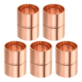 YOKIVE 5 Pcs Copper Coupling, Plumbing Straight Copper Fitting Coupler Welding Joint Connector Adapter, Great for HVAC, Air Conditioner (3/4" Inner Dia.)
