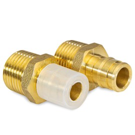 (Pack of 2) EFIELD Pex A Full Flow Expansion Brass Fitting 1/2"x 1/2" Male NPT Adapter, ASTM F1960