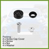 HOPESPANNER 1 Set Bling Car License Plate Fasteners Screws Caps