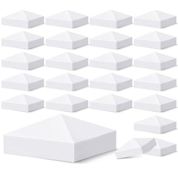 VIVIDA 4" x 4" Fence Post Caps, Pyramid PVC Vinyl