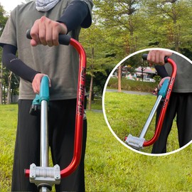 NeJesZoe Ergonomic Trimmer Handle Grip for Weed Wacker Extension Handle, Ergonomic String Trimmer Handle Lawn Trimmer Grips with Bracket Clamp for String Trimmer, Lawn Care, Landscaping (red)
