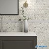 MOFIT Hexagon Peel and Stick Backsplash Tiles Kitchen,Self-Adhesive Metal and