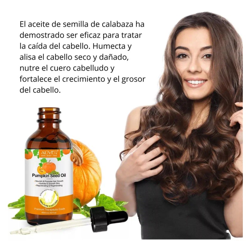 Aceite Semillas De Calabaza Nutrición Capilar Cuidado Facial