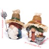 Hodao Farm Gnome Couple Figurines - Rustic Straw Hats &