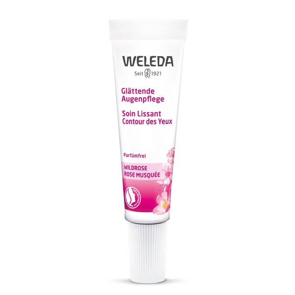 WELEDA Wild Rose Intensive Eye Cream, 0.3 fl oz (10 ml), Moisturizing Texture, Eye Care, Unscented, Natural Ingredients, Organic