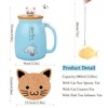 BigNoseDeer - Taza de té con forma de gato kawaii,
