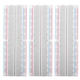 Dealikee 3 Breadboard, 830 Pin Solderless Prototype PCB Board Kit for Proto Shield Distribution Connection Blocks