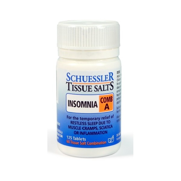 Schuessler Tissue Salts COMB (A) Insomnia Tablets 125