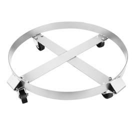 55-Gallon Drum Dolly - Heavy-Duty Steel Dolly with Cross Braces and 4 Caster Wheels – 1,000-Pound Capacity by Pentagon Tools