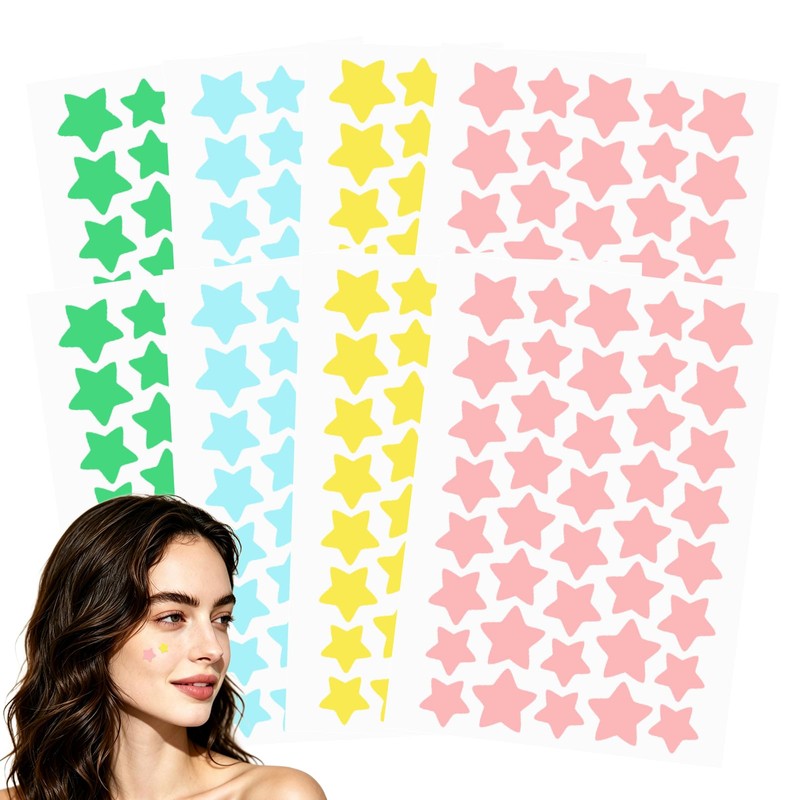 Parches para Acne 320 Piezas, Pimple Patch Estrellas para Granos