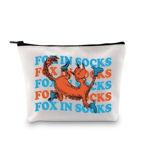 JXGZSO Funny Fox Cosmetic Bag Picture Book Fan Gift Picture