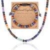 JSDDE 7 Chakra Pearl Necklace with Chakra Bracelet Set Healing