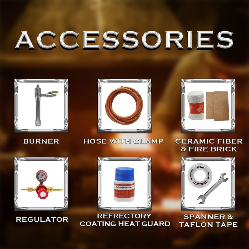 Propane Gas Forge Single Burner - Portable Blacksmithing Forge Kit