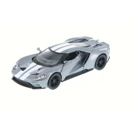 KiNSMART - 2017 Ford GT 1:38 Scale 5" Die Cast Model Toy Super Car (Silver Race)
