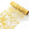 9FT Glitter Gold Table Runner 11 Inches Wide Thin Metallic