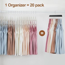 Bra Hanger for Closet  2 Pack Tank Top Hangers 40 Hooks Capacity Foldable Wood Space Saving Organizer Scarf Belt Tie etc - CT46B-2 - Size: 2 Pack