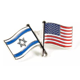 Israel & American Flag Pin - 1.25"