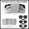 GELVTIC Sunglasses Holder for Car Visor Vegan Leather Glasses Case