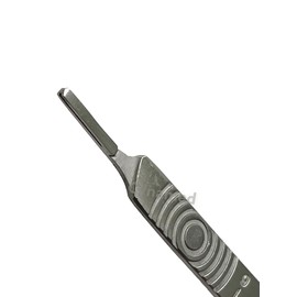 Set of 2 Scalpel Handle #3 & #4 Suitable for Lab Use, Dissections, Crafts, Hobby, and More - Stainless Steel (#3 + #4 - W/Scale)