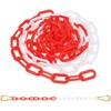 PATIKIL 10Ft Plastic Chain Barrier, Safety Link Chain with 2
