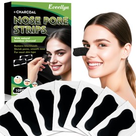 Blackhead Remover Strips, 10 PCS Individually Wrapped Charcoal Nose Strips, Deep Cleansing Pore Strips to Keep Skin Clear & Tighten Pores, Suitable for All Skin Types