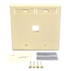 Leviton 1-Port Dual Gang QuickPort Wallplate with ID Windows, 42080-1TP,