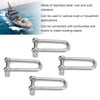 4pcs Stainless Steel U Type Shackle Lengthen U Sling Screws