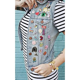 Toucan Pineapple Rainbow Sunglasses Water Meleon Pin Brooch Set of 5, Alloy