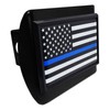 Police Flag Black on Black Hitch Cover