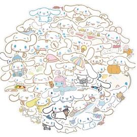 50 Pzs Lote Pegatinas Sanrio Kawaii Personajes Animados Pegatinas Impermeables A Prueba De Luz Solar DIY Ideals para Coches, Motos, Equipajes Ordenadores Portátiles (Cinnamoroll)