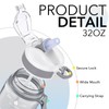 Hyeta 32oz Water Bottles with Straw - Stay Motivated and