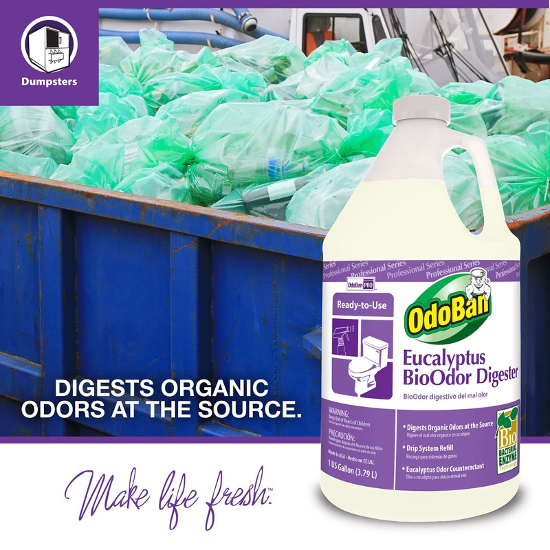 OdoBan Professional Cleaning Ready-to-Use BioOdor Digester Harsh Aroma Counteractant, Made