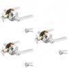 ANNFUZ 3Pack [Keyed Alike] Entrance Door Levers,Exterior Interior Keyed Door