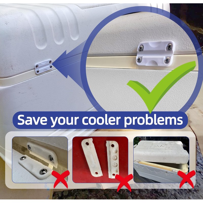 4PCS Cooler Replacement Plastic Hinges and Screws for Igloo 24012，New