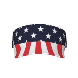 America Flag 4th of July Sun Visor Cap for Women Men,Cute Independence Day Wide Brim Sun Visor Hat Breathable Outdoor Hiking Running Golf