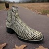 The Western Shops Men’s Genuine Leather Square Toe Embossed Python