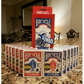 BICYCLE PLAYING CARDS 12 Decks * JUMBO Face * Red & Blue * New & Sealed