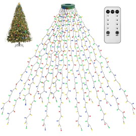 Fnwsja Fairy Lights Christmas Tree 400 LEDs Fairy Lights Remote Control with 16 Branches 2 Metre Light Strips for 1 m - 2.4 m Christmas Tree Decoration Garden Home Party (Colourful)