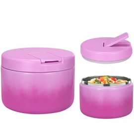 LOHASOK Kids Soup Thermo for Hot Food Insulated Vacuum Food Jar with Buckle Lid, Stainless Steel Wide Mouth Leak Proof Lunch Container for School