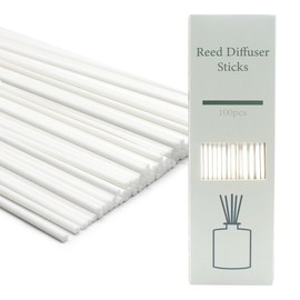 Reed Diffuser Sticks - 3mm Rattan Fiber Sticks for Essential Oil Aroma Diffuser, Long-Lasting Aroma Diffuser Replacement Sticks (100 Count), White