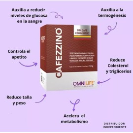 om Cafezzino Colombiano, control de peso digestivo Colombian Coffee.