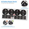 TraderPlus 3 Pack Replacement AC Dash Button Sticker Repair Kit