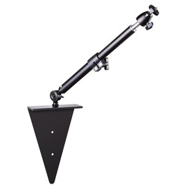 Projector Stand Bed Sofa Invisible Installation, Metal Projector Holder with Stretchable Rod, Adjustable Rotatable Head, Multi-Angle Adjustment Projector Bracket Mount
