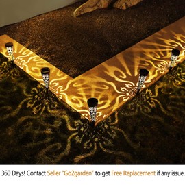 6Pcs Solar Lights Outdoor Decorative Conical Garden Stakes for Patio, Yard, Lawn, Pathway Decor Landscape Lighting (Black)