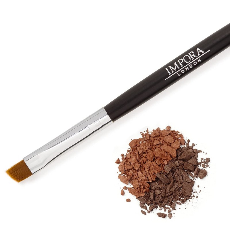 Duo Eyebrow Brush & Spoolie by Impora London. Flat, Angled